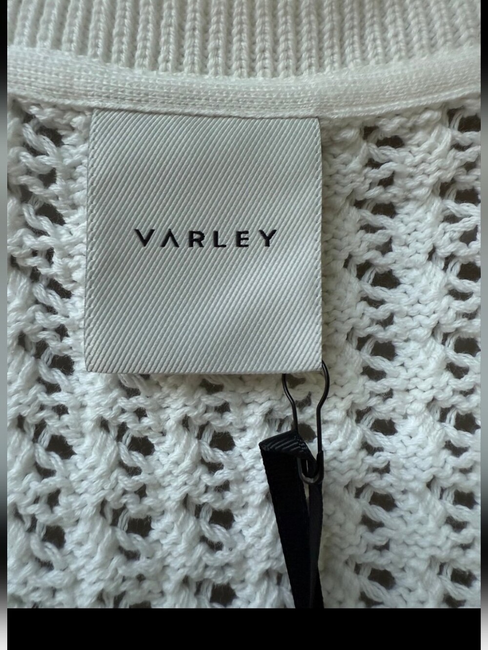 Varley Ferns Open Knit tank In Snow White Size L - Picture 5 of 10